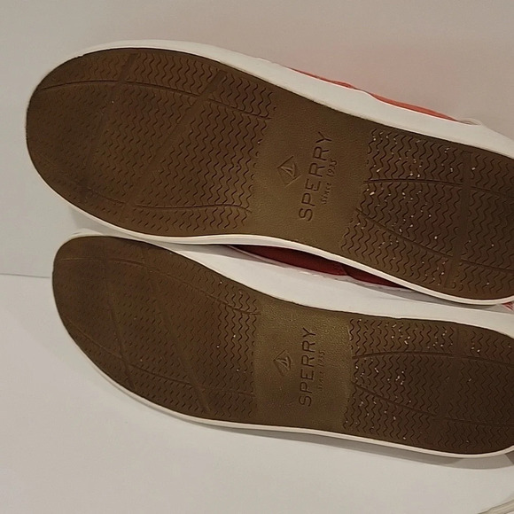 Sperry Canvas Men Size 9 Rust Color Lace Up‎ Tennis Shoe - Picture 9 of 15